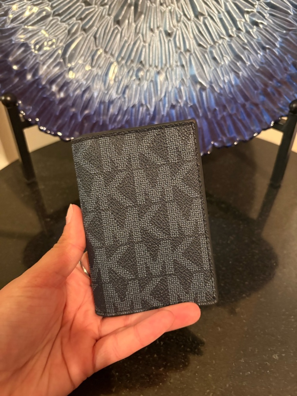 Michael Kors Navy/Dark Blue Small Bifold Wallet/Cardcase/Cardholder - Picture 2 of 4